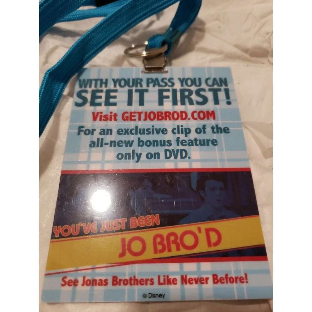Disney Jonas Brothers VIP Pass‎ Lanyard Promo See It First Get Jobrod Com